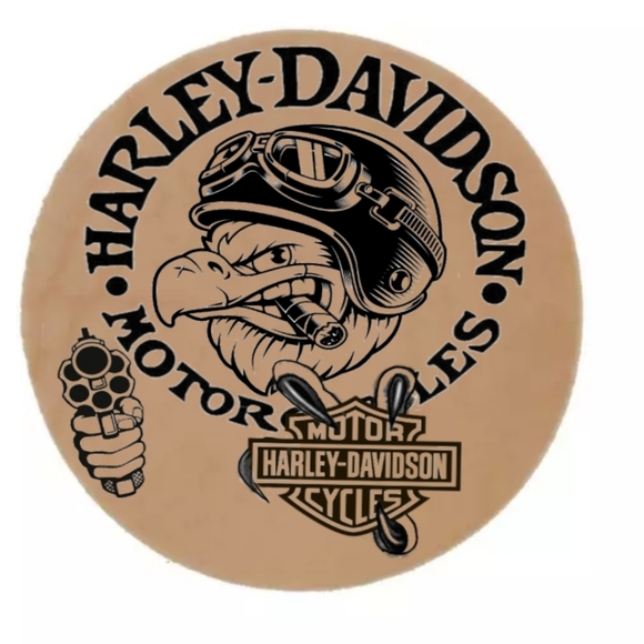 Harley Davidson eagle patch laser engraved. - Picture 1 of 2